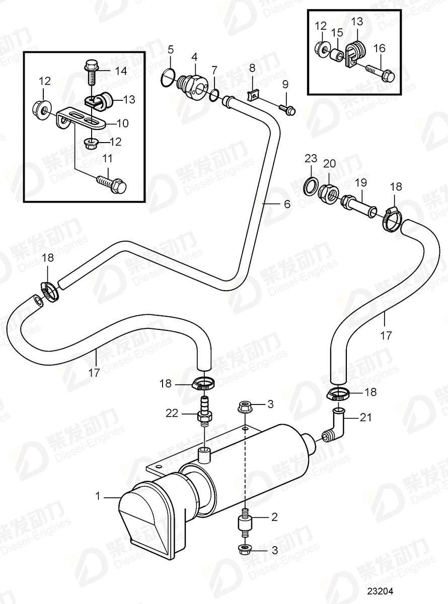 VOLVO Tube 3829653 Drawing